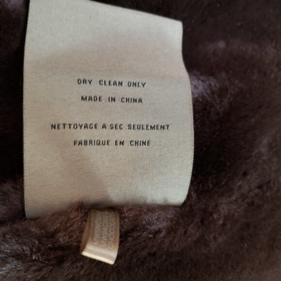 Andrew Marc Jacket Women XS Brown Anorak w/ Faux Fur Water Resistant Long Length - Picture 13 of 15